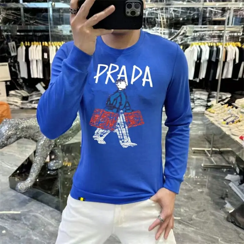 prada sweatshirt manches longues pour homme s_1267545